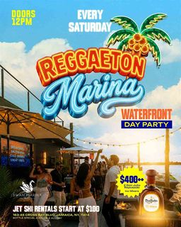 flyer for Reggaeton Marina Waterfront Day Party NYC