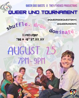 flyer for Queer Uno Tournament