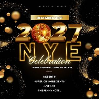 flyer for All Access Williamsburg's Best Parties NYE27
