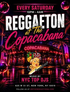 flyer for Reggaeton NYC - Latin Party NYC Every Saturday