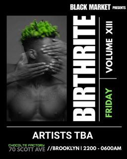 flyer for BIRTHRITE VOL. XIII