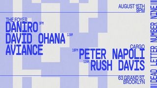 flyer for Peter Napoli, Rush Davis, David Ohana Aviance, Daniro - Dead Letter No.9