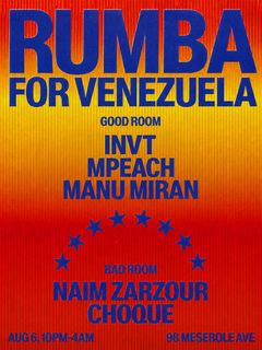 flyer for RUMBA for Venezuela