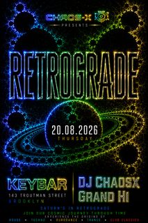 flyer for RETROgrade ♄