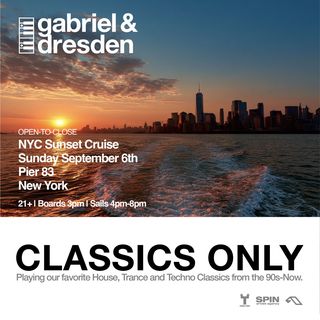 flyer for Gabriel & Dresden Classics Only NYC Boat Party