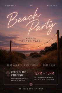 flyer for Beach Party
