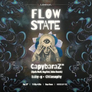 flyer for Liminal Collective: Flow State with CapybaraZ and More