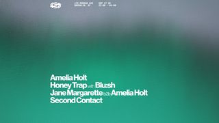 flyer for Honey Trap with Blu:sh, Jane Margarette b2b Amelia Holt, Second Contact