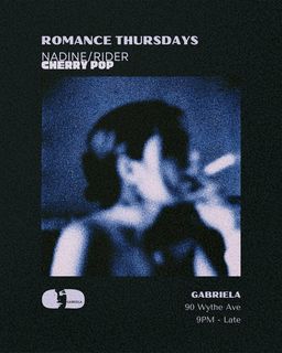 flyer for ROMANCE w CHERRY POP