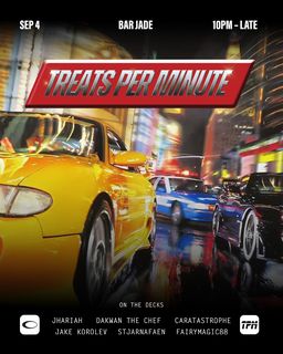 flyer for Treats Per Minute