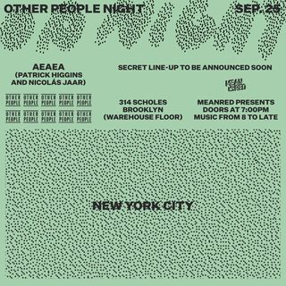 flyer for Other People Night: AEAEA