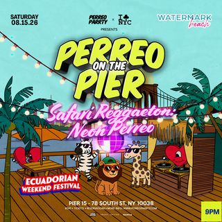flyer for #1 ECUADORIAN SAFARI REGGAETON NEON PERREO - PERREO ON THE PIER