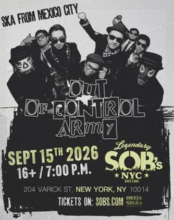 flyer for Out Of Control Army