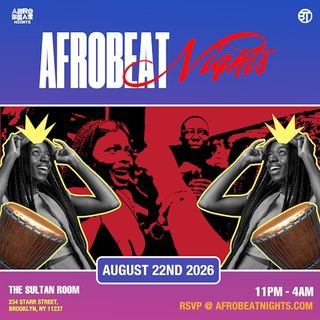 flyer for Afrobeat Nights NYC