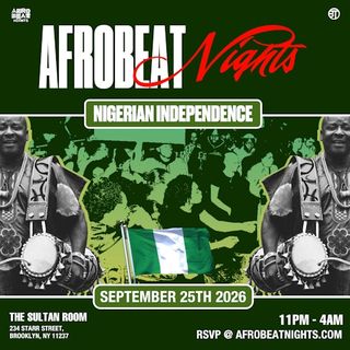 flyer for Afrobeat Nights NYC