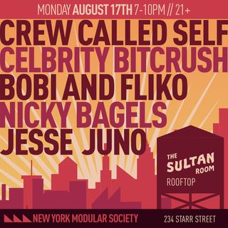 flyer for New York Modular Society Rooftop Jam