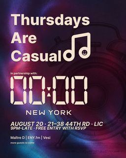 flyer for Thursdays are Casual