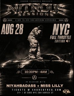 flyer for Nitrous Sessions: A Don Toliver Fan Listening Experience