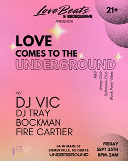 flyer for Love at The Underground