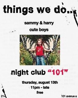flyer for Things we do.. with cute boys