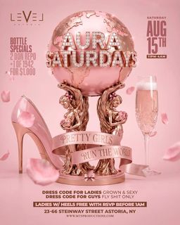 flyer for Aura Saturdays - Reggaeton Party NYC