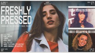 flyer for Freshly Pressed presents: Roni Amitai, Connie, Asha Jasz, Harry Fletcher, Jared Maharaj