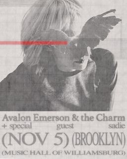 flyer for Avalon Emerson & The Charm