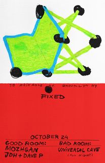 flyer for FIXED with Mozhgan, JDH & Dave P, Universal Cave (all night)