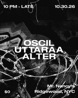 flyer for Resonance Halloween: Oscil / Uttaraa / Alter