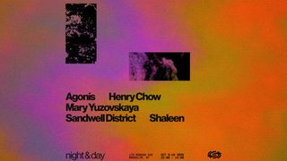 flyer for Night & Day: Sandwell District, Mary Yuzovskaya, Agonis, Henry Chow, Shaleen