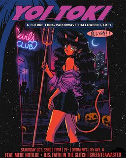 flyer for YOI TOKI [A FUTURE FUNK/VAPORWAVE HALLOWEEN]