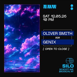 flyer for Oliver Smith b2b Genix [Open to Close]