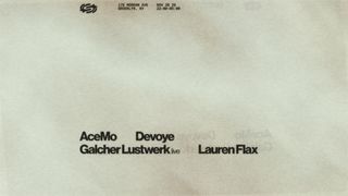 flyer for Galcher Lustwerk (LIVE), AceMo, Lauren Flax, Devoye