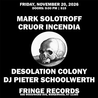 flyer for Mark Solotroff NY Album Release Show