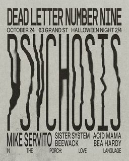 flyer for Psychosis: Halloween Party Pt. 2 of 4 - Mike Servito, Sister System, Acid Mama, beewack + more