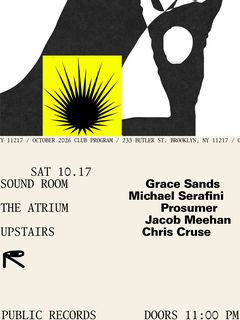 flyer for Grace Sands, Michael Serafini / Prosumer, Jacob Meehan / Chris Cruse