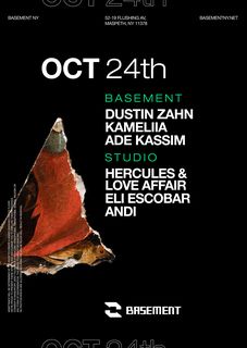 flyer for Dustin Zahn / Kameliia / Ade Kassim / Hercules & Love Affair / Eli Escobar / Andi