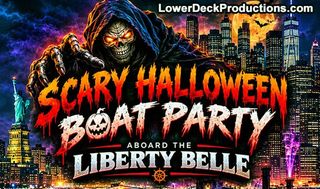 flyer for Scary Halloween Boat Party