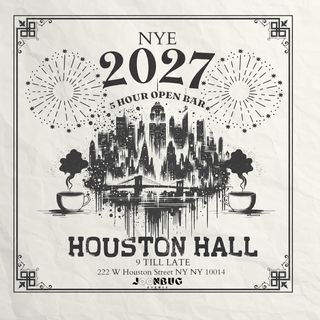 flyer for Houston Hall NYE27