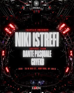 flyer for Fractals presents: Niki Istrefi