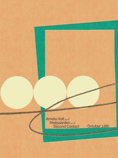 flyer for feedbk with Meilgaarden and Amelia Holt, Second Contact
