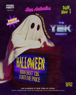 flyer for Halloween Y2K Parrty $500 Costume Prize Reggaeton Bar