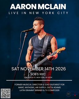 flyer for Aaron Mclain