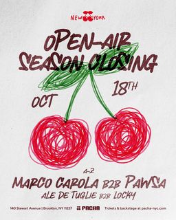 flyer for Marco Carola b2b PAWSA - Pacha Open-Air Season Closing