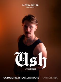 flyer for Techno Brooklyn presents USH