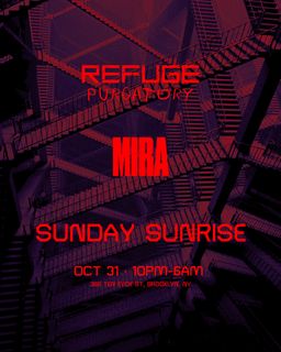 flyer for PURGATORY: Sunday Sunrise with Mira