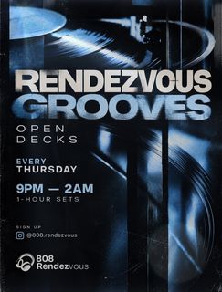 flyer for Rendezvous Grooves Open decks
