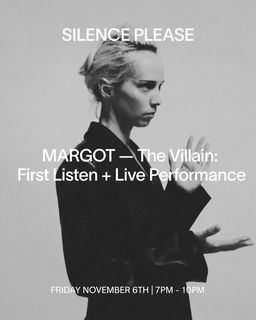 flyer for Margot — The Villain: First Listen + Live Performance
