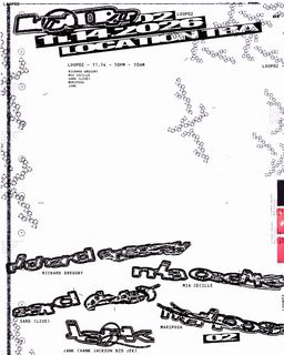flyer for loop002: Richard Gregory, Mia Cecille, Sard (live), Mariposa, Jek b2b Hank Jackson
