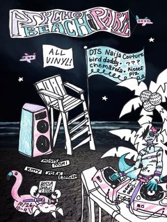 flyer for PSYCHO BEACH PARTY